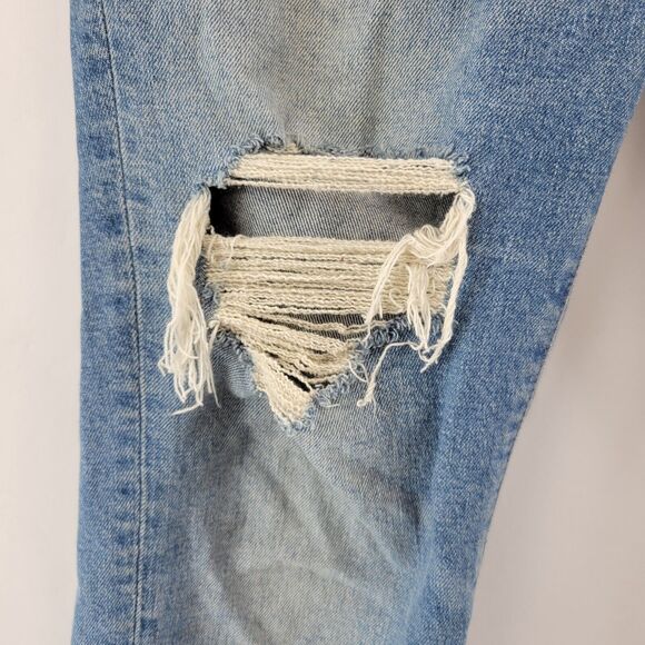 Madewell Jeans Womens 27 Perfect Vintage High Rise Crop Distressed Straight Leg - Picture 3 of 12